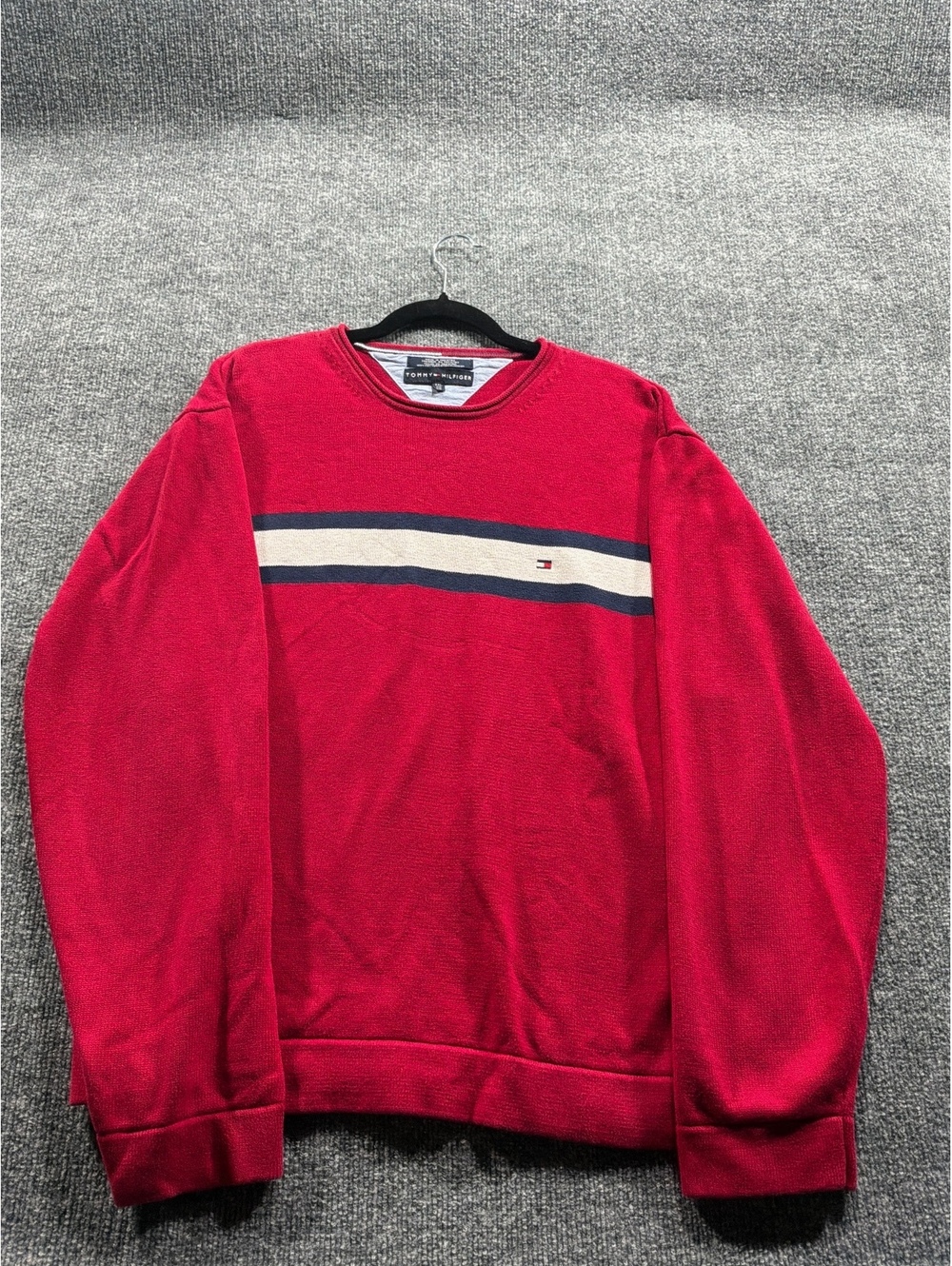 Tommy Hilfiger Men's Red Cotton Crewneck Sweatshirt XXL